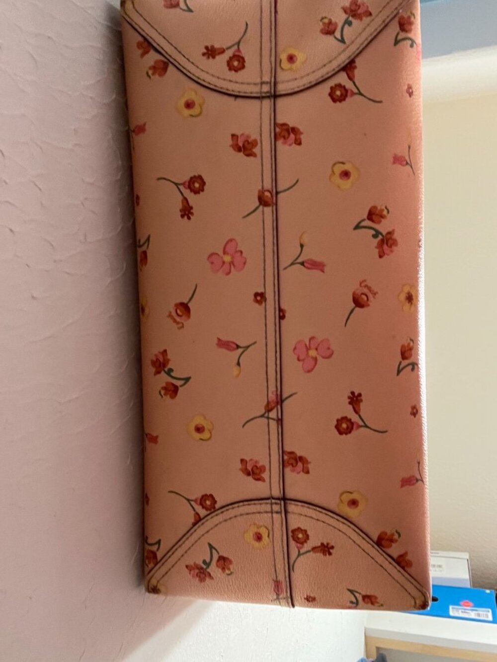 COACH Peach Floral Tote with Pink and Yellow Blooms - Picture 4 of 5
